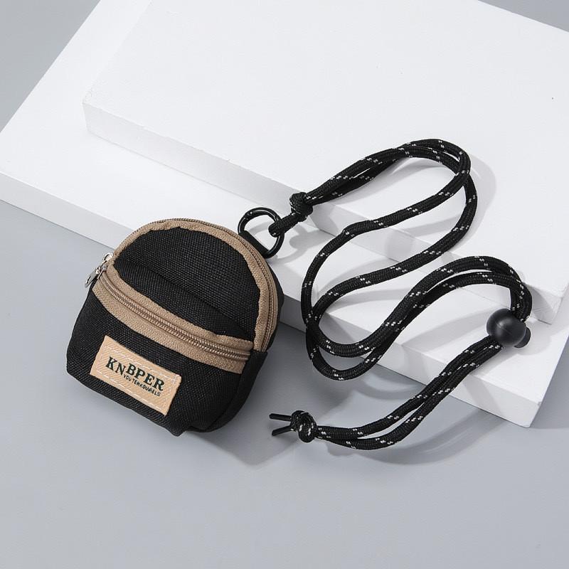 Streetwear Kids Keychain Bag With Polyester Material For Daily Use