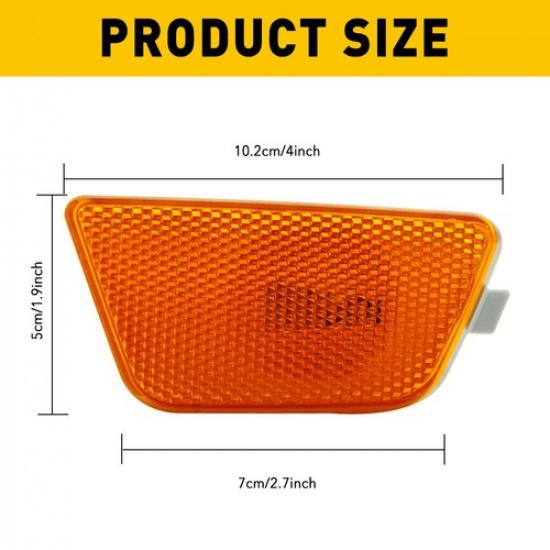 Amber Lens Front Bumper Side Marker Lights For 2011-15 Chevy Chevrolet Cruze EOA