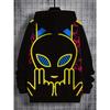 Boy's 3D Digital Printed Cat Tongue Pattern Hoodie - Black Casual Hoodie, Soft Machine Washable Fabric