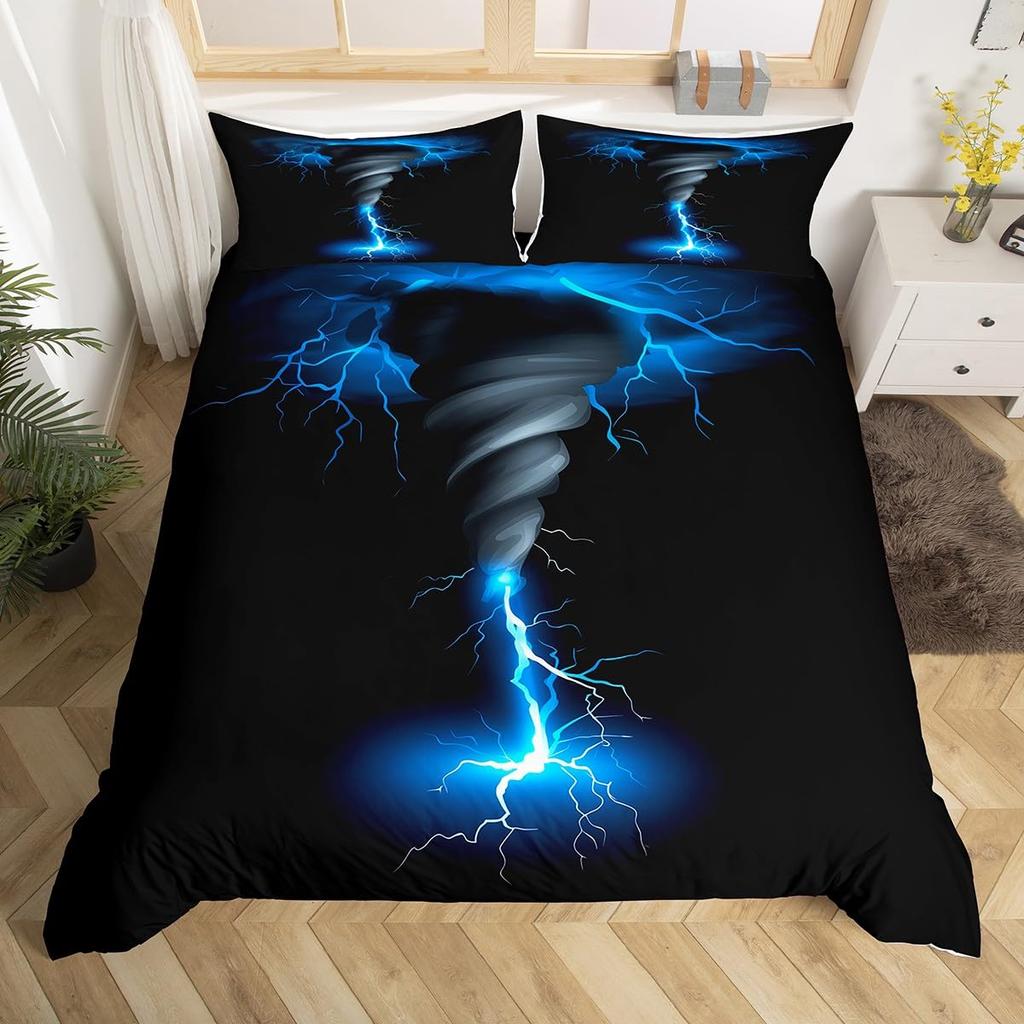 Erosebridal Ice Hockey Bedding Set Twin Hockey Player Duvet Cover for Kids Boys Girls Teens Juvenile Sports Game Comforter Cover Set Soft Mi
