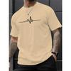 Creative Print Men's Fashionable Summer Crew Neck Short Sleeve Sports T-shirt, Comfortable And Versatile