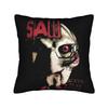 Bedruckte Säge-Jigsaw-Horrorfilm-Kissenbezug Polyester-Kissenbezug Dekoration Halloween Gothic-Kissenbezug Bezug Stuhl Reißverschluss