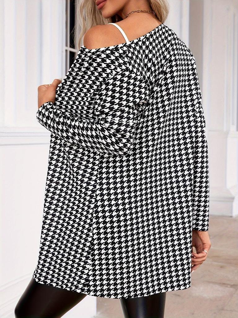 Neue Saison Frühling/Herbst Damen Oversized Kariert Bedruckter Blazer Kleine Weste