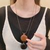 Милые милые коричневые черные деревянные кувшины длинные подвески ожерелья для женщин и девочек регулируемые веревочные цепочки ожерелья подарки на день рождения