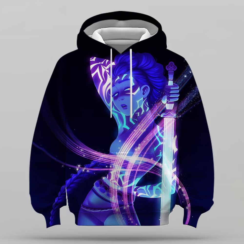 KPop Demon Hunter Rumi Cute Cartoon Girl Hoodie Warm Children's Wavy Fashion Casual Pullover