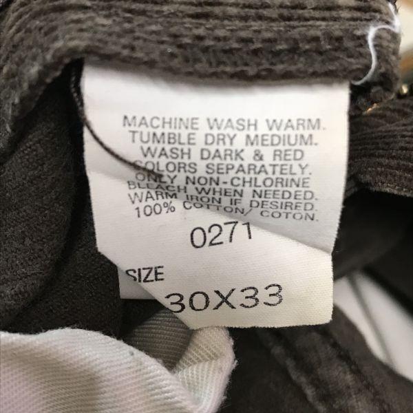 90s Vintage Lee Corduroy Pants Men W30x33 Inseam 74cm Brown trousers(USED)