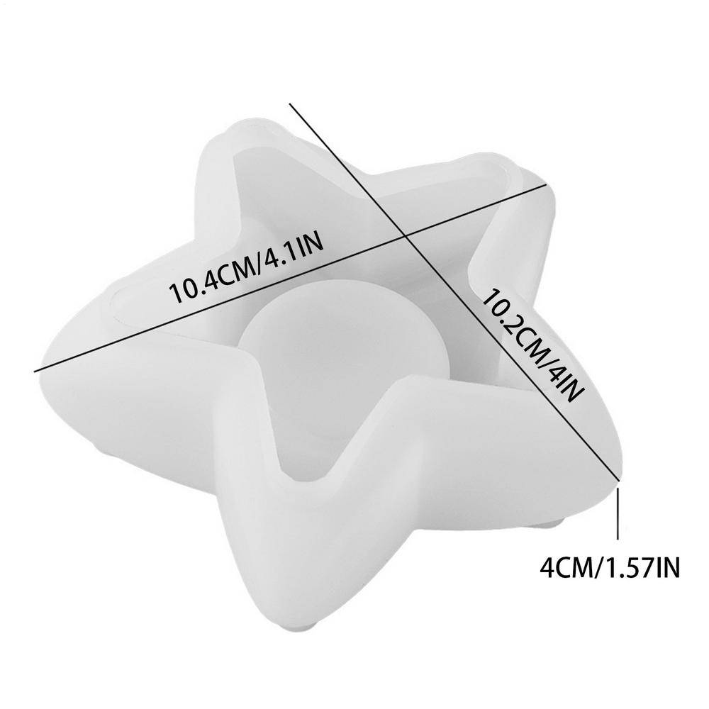 Сделай сам Эпоксидная силиконовая форма Любовь Луна Звезда Подсвечник Подсвечник Орнамент Украшение Бетон Цемент Зеркало Силиконовая форма