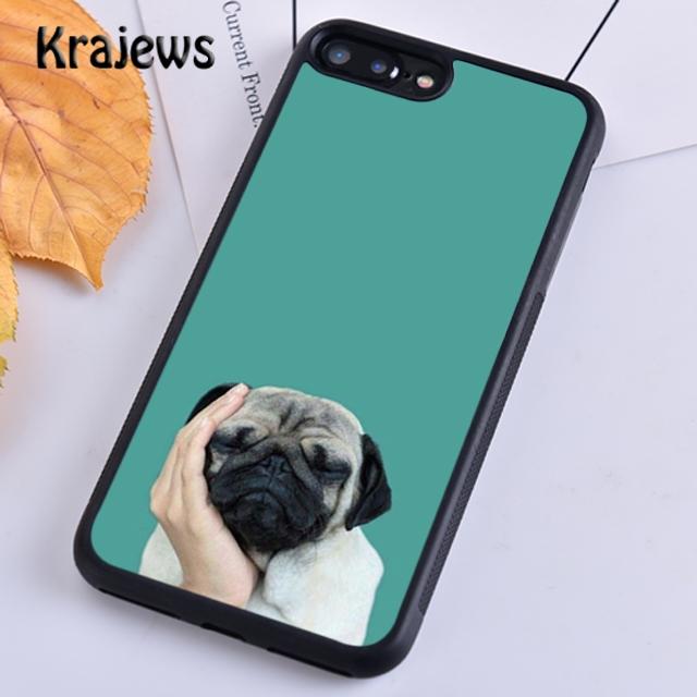 Krajews CUTE PUPPY PUG DOG MOPS Phone Case Cover For iPhone 14 5 6s 7 8 Plus X XR XS 11 12 13 Pro Max Samsung S21 S22ultra Plus