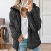 Yousheng Fleece Coat for Women Oversized Zip Up Hooded Jacket Fuzzy Open Front Hoodie Fall Winter Thermal Outwear