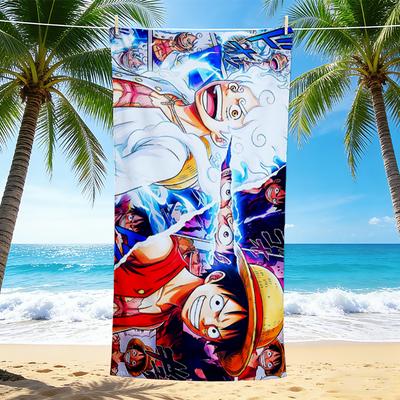 1Pc One Piece Adventure Beach Towel Quick Dry Multiuse For Beach Pool Gym Yoga Home Travel Christmas Halloween Xmas Gift S1915