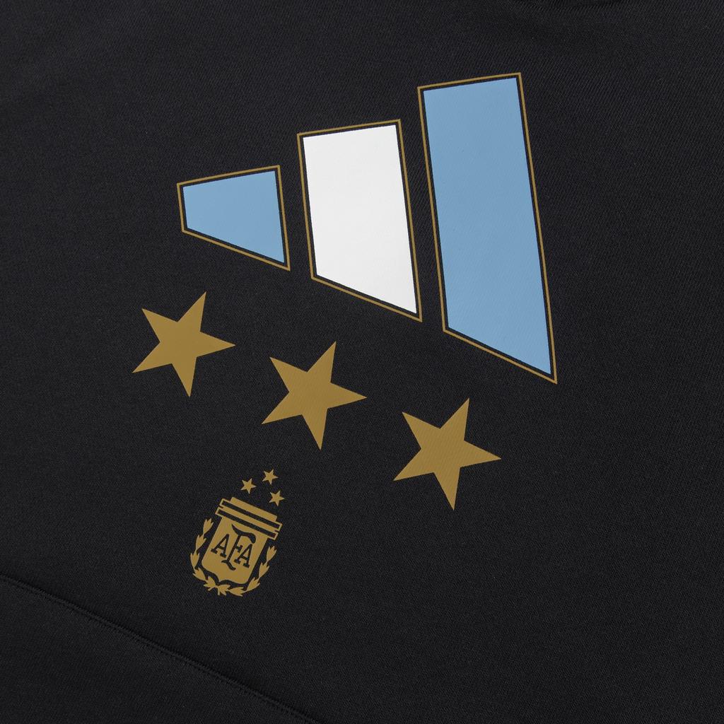adidas 2022 Majstrovstvá sveta v Katare Argentína Šampióni Trojhviezdové Logo Potlač Mikina Pánska Mikina Čierna IT2387