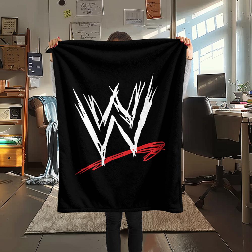 1PC WWE Print Flannel Blanket, High quality All Seasons, Home Decor, Warmth and Comfort, Perfect for Christmas Gifts