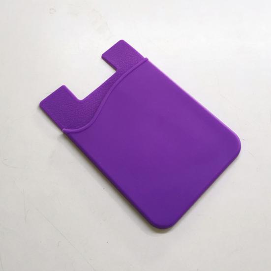 2Pcs Card Holder Silicone Phone Wallet Single-layer Multi-function for Bank Card