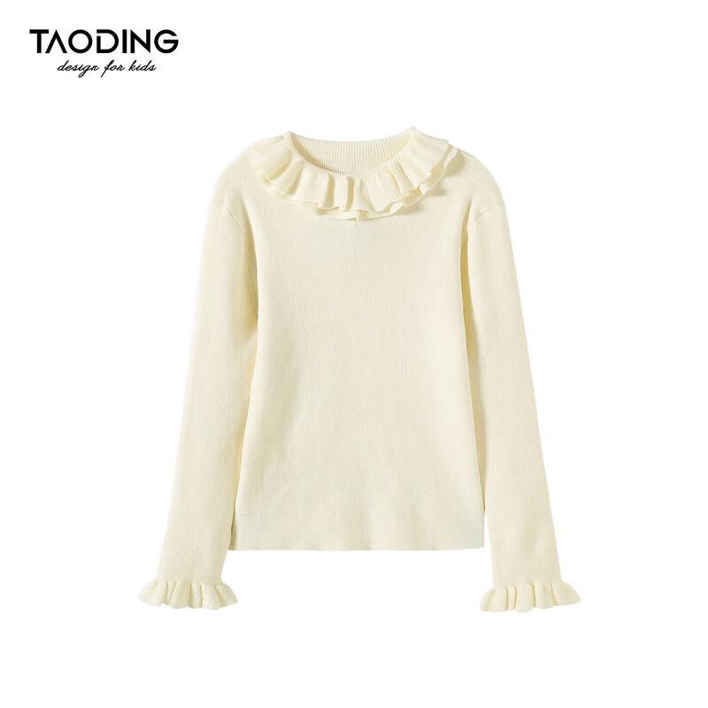 

TaoDing Girls Lamb Wool Knit Lace Collar Sweater 110