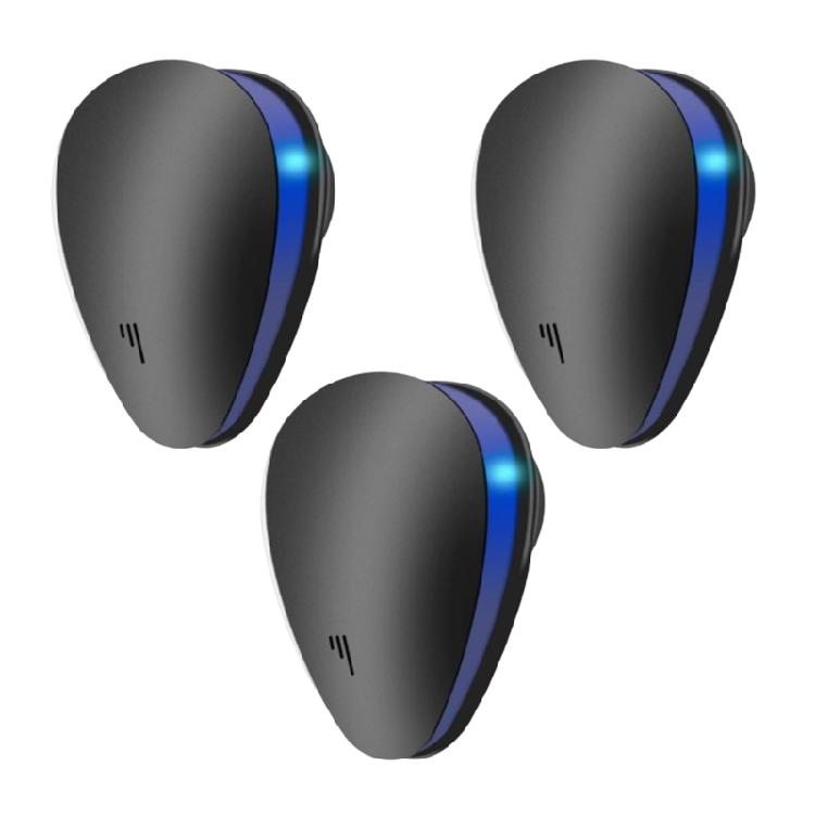 

Ultrasonics Mosquitos Repeller Waterdrops Shape Safe Effective Mouses Control Device for Indoor and Outdoor Use чорний
