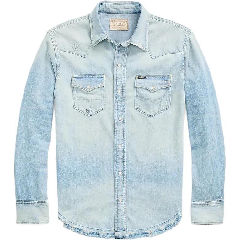 

Polo Ralph Lauren Винтажная рубашка с пуговицами и длинным рукавом для мужчин, синяя, MNPOWOV16823454-400 M