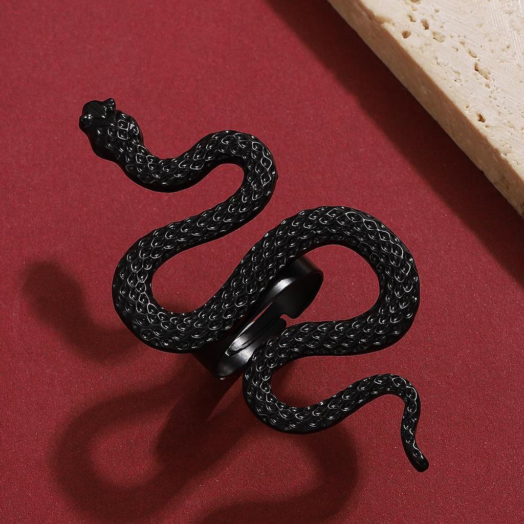 Verstellbares Armband & Ring Set im europäischen & amerikanischen Stil mit Schlangendesign für Männer & Frauen