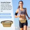 Pochete unissex, bolsa para celular, elástica, ajustável, com vários compartimentos, zíper, para corrida ao ar livre, ciclismo, bolsa de cintura