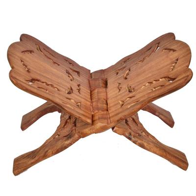 Wood Classical Youth Sheesham Foldable Book Stand/Holder/Rest/Keep for Home/Work Space/Religious Places (Tan,15 Inches)