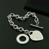 Stylish Heart Shaped Stainless Steel Bracelet for Women Long Time Wearing Jewelry With Adjustable Clasp