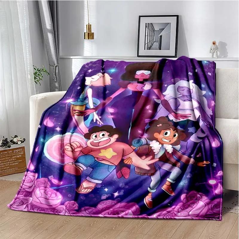 Steven Universe Cute Cartoon Blanket Kid's Warm Flannel Throw Blanket for Bed Bedroom Sofa Travel Picnic Blanket Birthday Gift