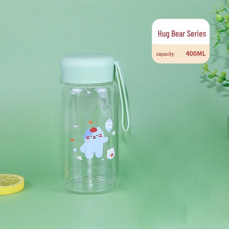 Nu Feng Portable Hugging Bear High Borosilicate Glass Cup
