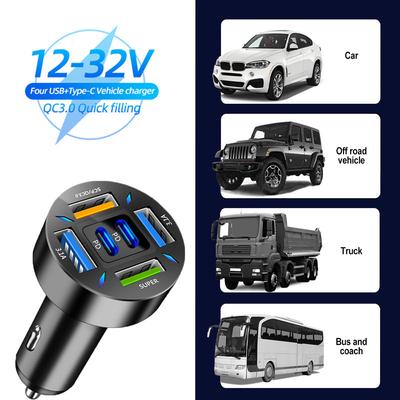 Mehrfach-Autoladegerät 12-32V QC3.0 PD 20W Schnellladung USB Typ-C Universell