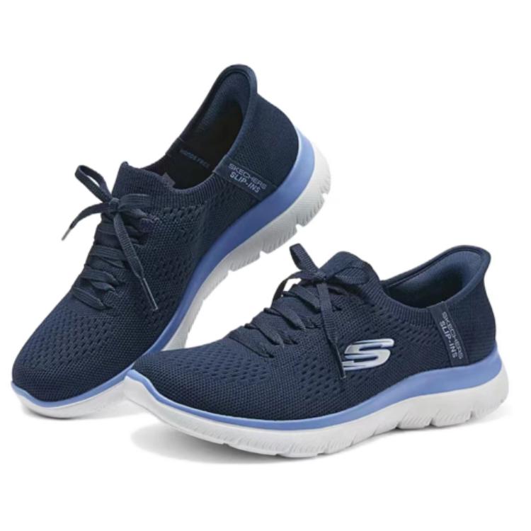 Skechers Sport Womens Comfortable Breathable Low-Top Casual Shoes Women sneaker Blue 150263-NVBL