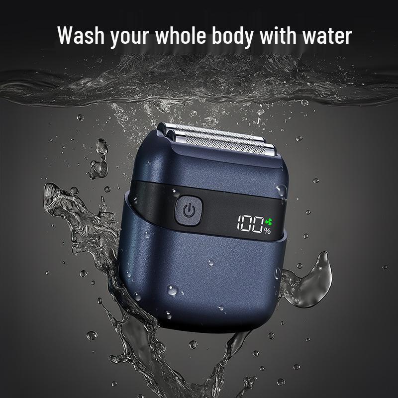 Electric Shaver with Digital Display, Magnetic Double Blade, Fast Charging, Mini Household Razor
