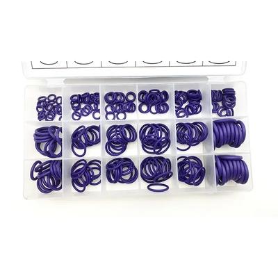 270Pcs NBR O-Ring Assortment Kit Nitrile Rubber High Pressure O-ring Seal Kit Valve CS 1.78mm~3.53mm OD 5.29mm~17.17mm Purple