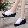 Plus Size 35-42 Slippers Women Summer Ethnic Style Wedge Peep Toe Thick Bottom Women's Shoes Slippers Women Zapatos De Mujer