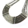 Les Trésors De Lily [N8143] - Silver Gray 'Cléopatra' Designer Necklace