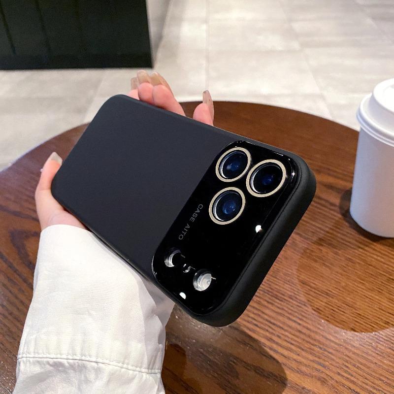Large Window Liquid Silicone Original Soft Phone Case For iPhone 17 Air 17 16 15 14 13 12 Pro Max Funda Instantly Turn Series
