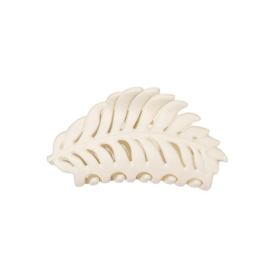 

Женская большая заколка для волос в форме листа, полый дизайн, коготь для волос на спине, душ, коготь для волос, захват листьев, аксессуары для волос белый