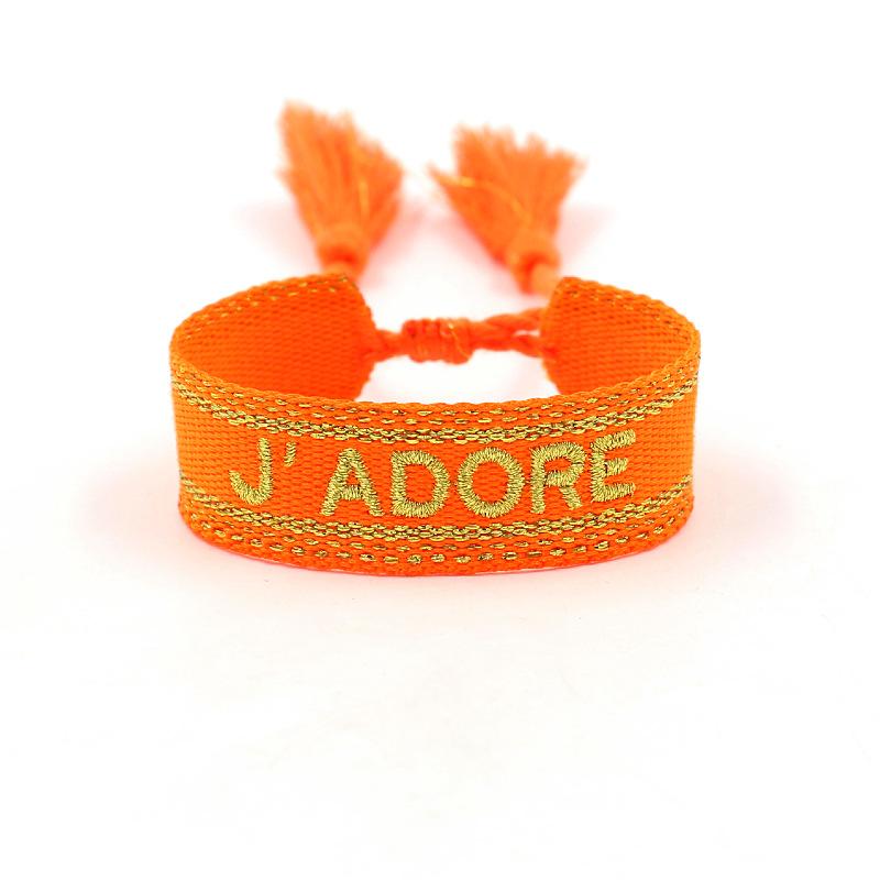 European Bohemian Style Fashion Personalized Embroidery Wrist Knitted Bracelet Retro Fashion Jewelry Gift