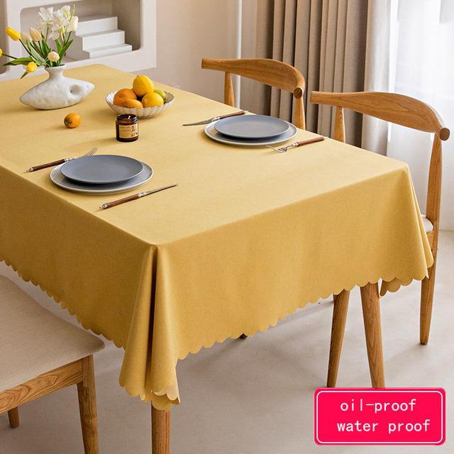 Rectangular Tablecloth Oil -Proof Waterproof Antifouling Cover Outdoor Dining Table Cloth