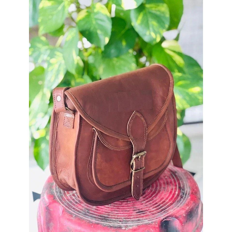 Vintage Saddle Bag Genuine Prime Leather Shoulder Big Capacity