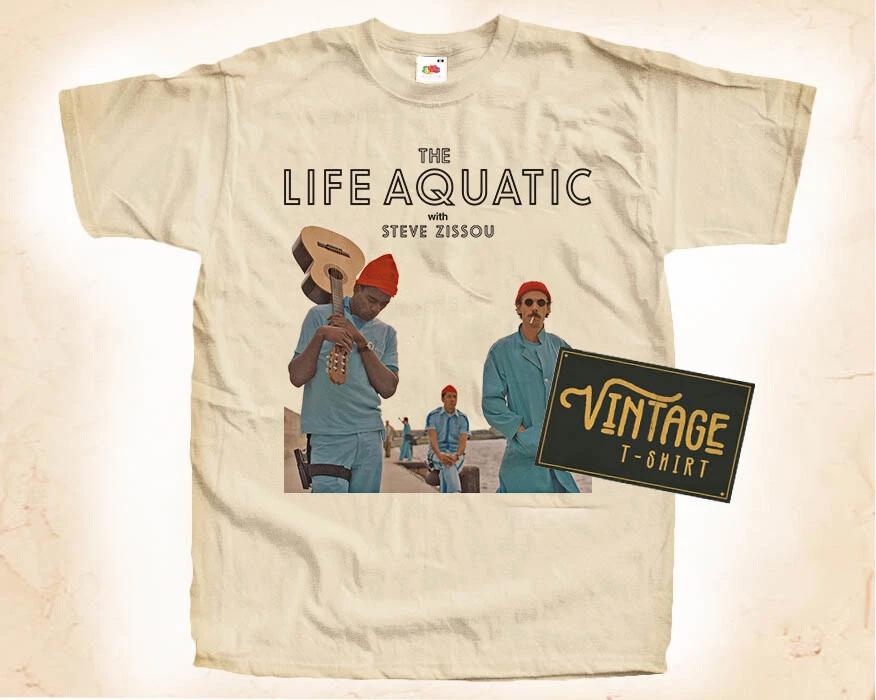 

The Life Aquatic V3 T SHIRT Tee Movie Poster Vintage Natural sizes S to 5XL S