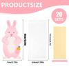 Easter Bags 20 Pieces Festive Party Supplies Pouches Bunny Treat Bags for Cookie Snack Toy Family Gatherings Classroom Exchange