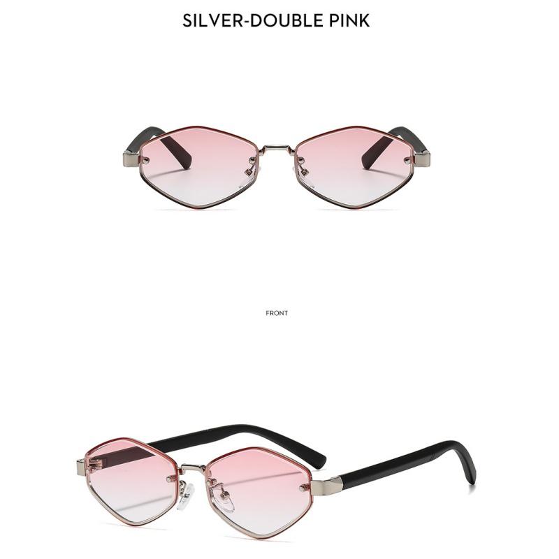 Women's sunglasses, men's and women's retro polygonal metal sunglasses