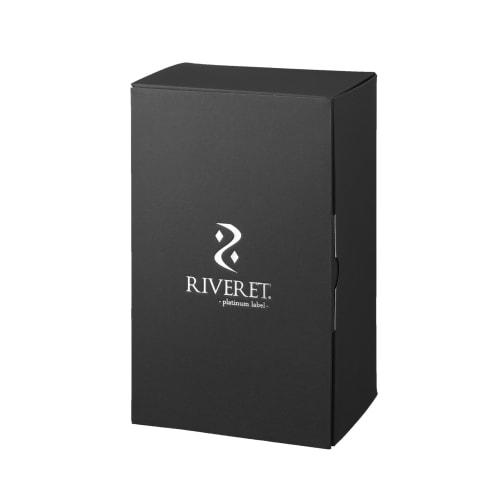 RIVERET Cafe au Lait Mugs, 350ml, Pair, Bamboo, Dishwasher Safe, White/Brown, RV-205WB