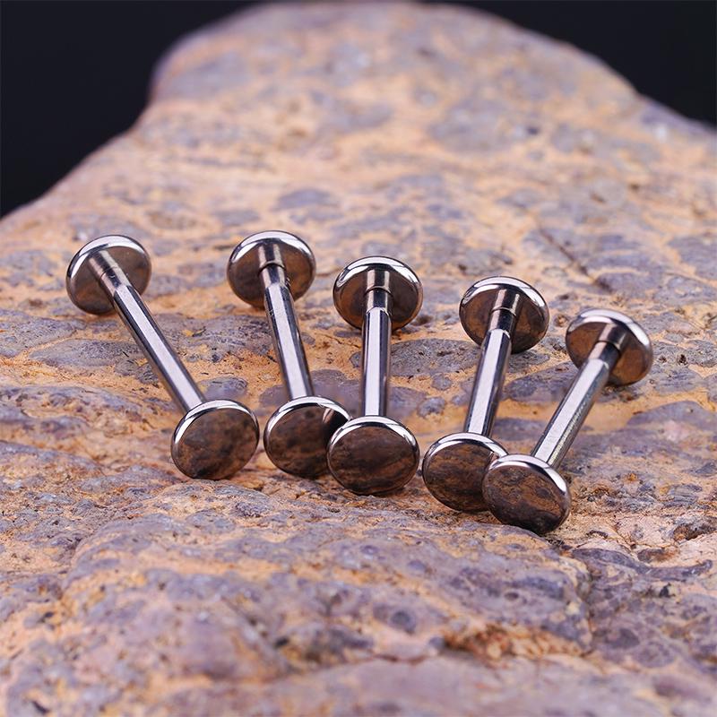 Flachboden-Zungenpiercing aus Titanlegierung - Super bequem, Innengewinde, Ideal für den täglichen Gebrauch als Zungen-, Ohr- oder Lippenpiercing.