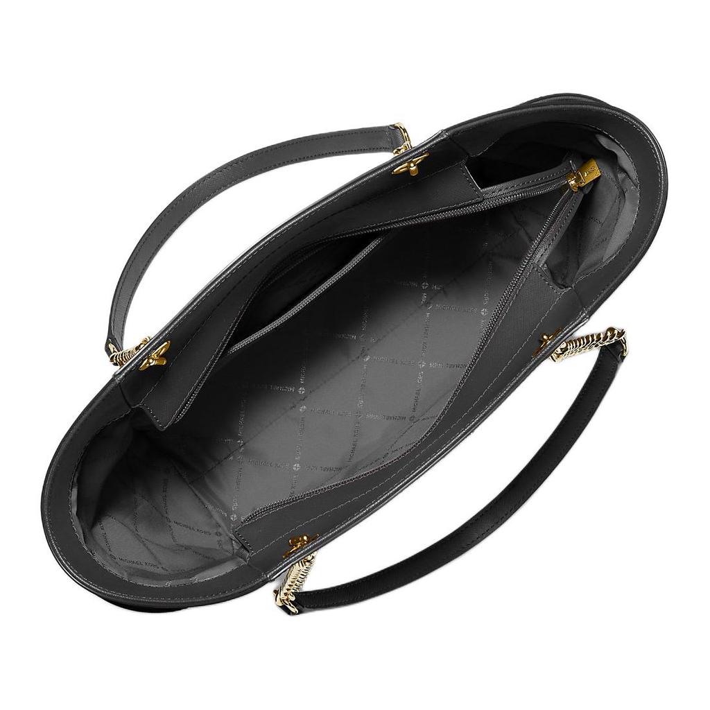 Michael Kors MK Jet Set Travel Chain Logo Versatile Large Capacity Tote Bag Women Tote Bags Black 35T5GTVT3L-BLACK