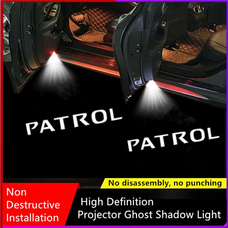 

2pcs Led Emblem Lamps Car Door Light Luces Projector For Nissan Patrol Y62 2010 2011- 2017 2018 2019 2020 2021 Auto Accessories 2PCS