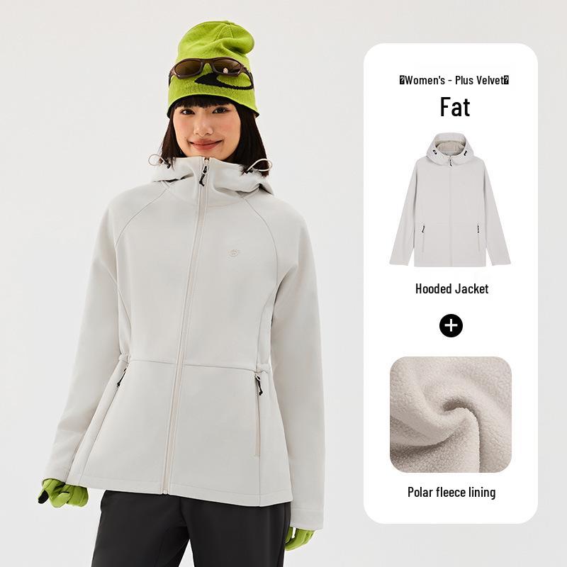 YX-TECTOP Women s Windproof Fleece-Lined Softshell Jacket for Hiking & Mountaineering XL