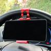 Car Steering Wheel Mobile Holder Car Steering Wheel Phone Clip 105mm for Frequent Drivers Requiring Hands Frees Operate