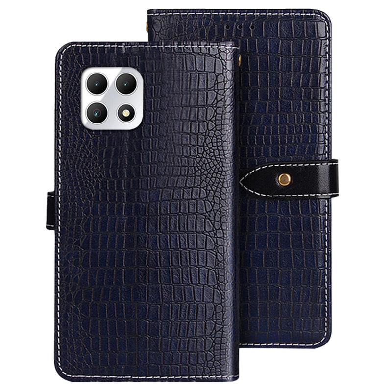 

For T-Mobile REVVL 7/T Phone 2 Case Crocodile Texture Leather Wallet Phone Cover Blue
