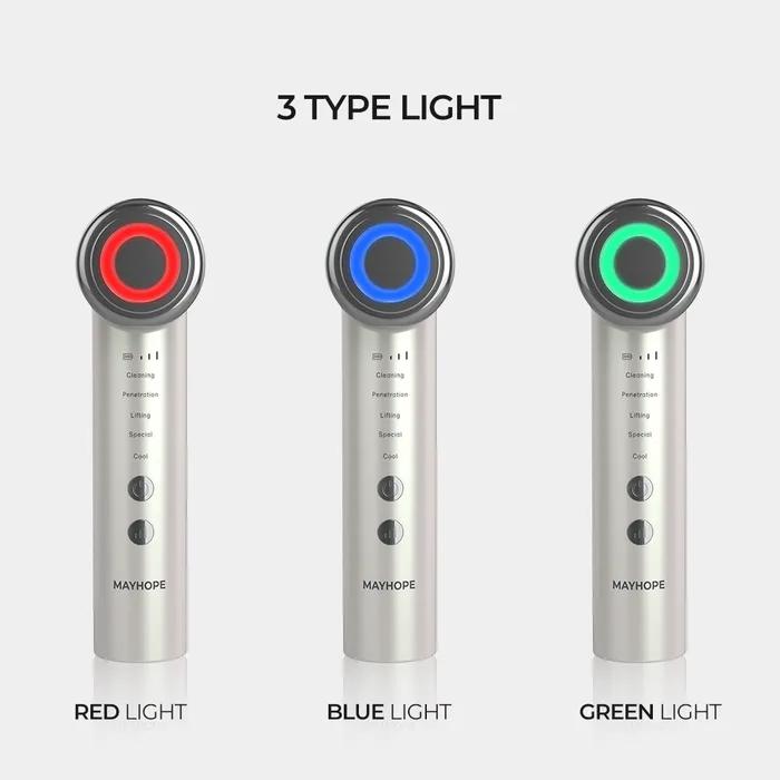 5 in 1 Cooling Galvanic High Frequency Skin Facial Massager