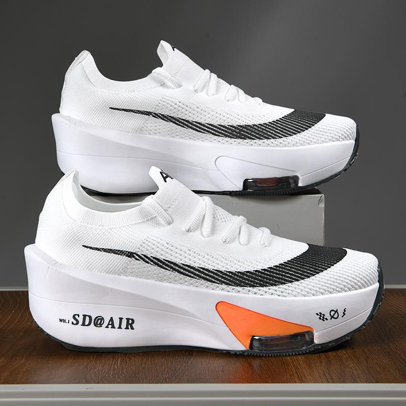 Summer new marathon running shoes racing carbon board running shoes male and female students physical test sports shoes outdoor sports