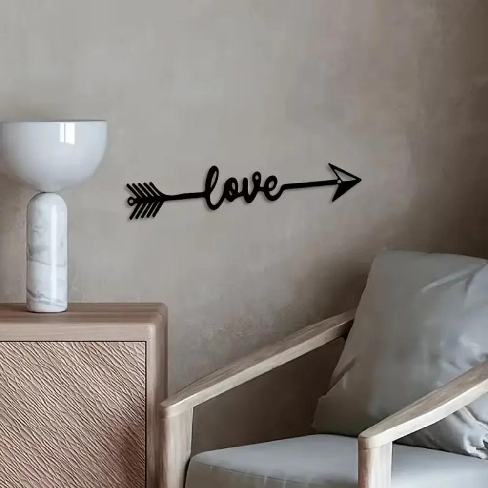 Stunning 1pc Love Metal Wall Art Decor! Fun Animal Decor for Home. Cupid's Arrow.living Room, Bathroom. Wall Decoration.